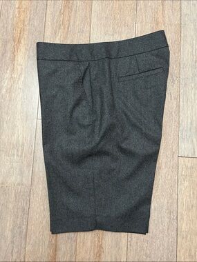 VTG J. Crew Dark Charcoal Wool Tailored Bermuda Shorts size 6 city fit